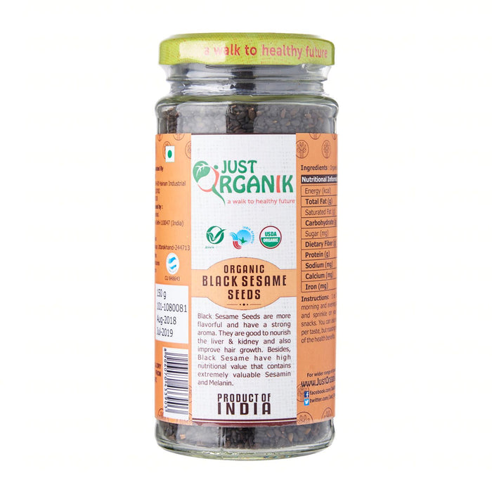 Just Organik Organic Black Sesame Seed