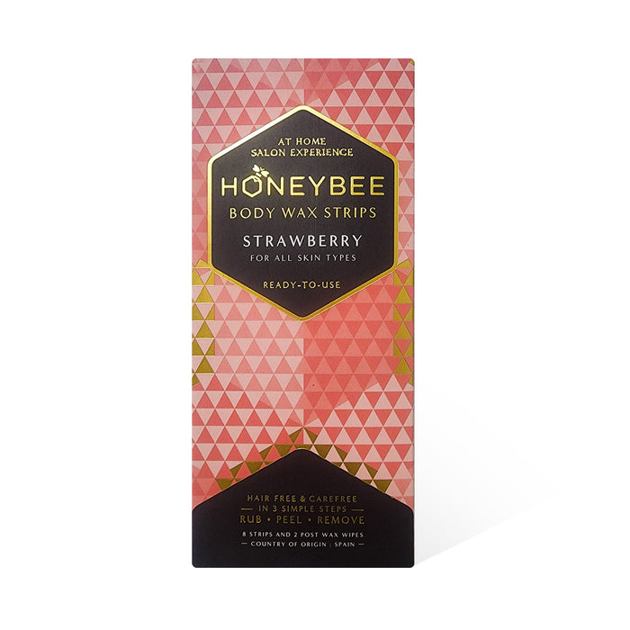 Honeybee Body Wax Strips - Strawberry