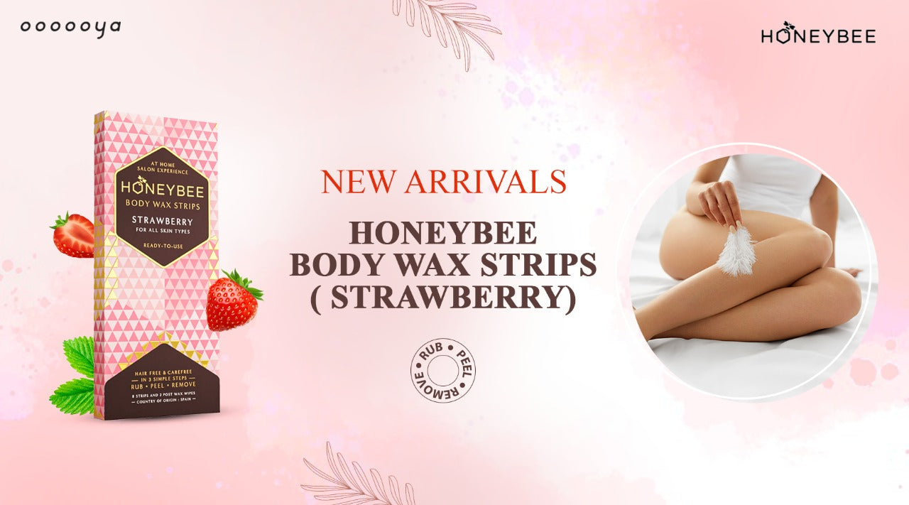 Honey Bee Body Wax Strips Strawberry