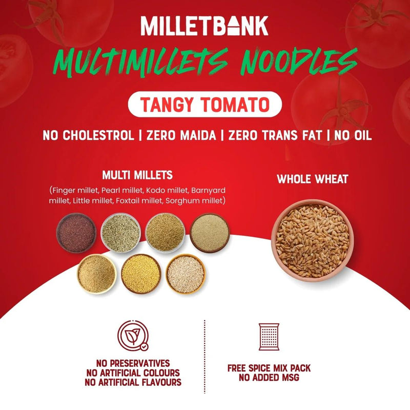 Millet Bank Multimillet Tangy Tomato Noodles 180g