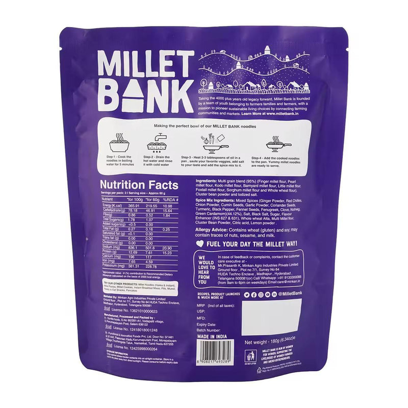 Millet Bank Multimillet Magic Masala Noodles180g