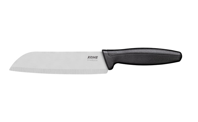 Kohe Santoku Knife straight edge-Hollow 6.25in blade (41107/G)