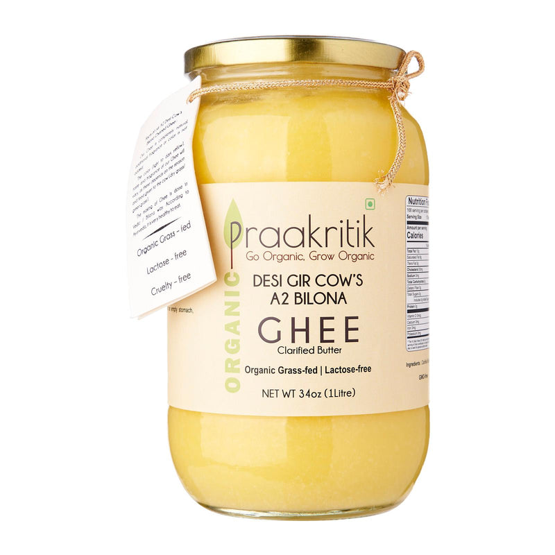 Praakritik Organic Desi Gir Cow's A2 Vedic Churned Ghee