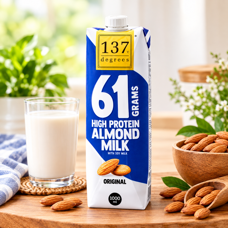 137 Degrees High Protein Almond Milk 1L
