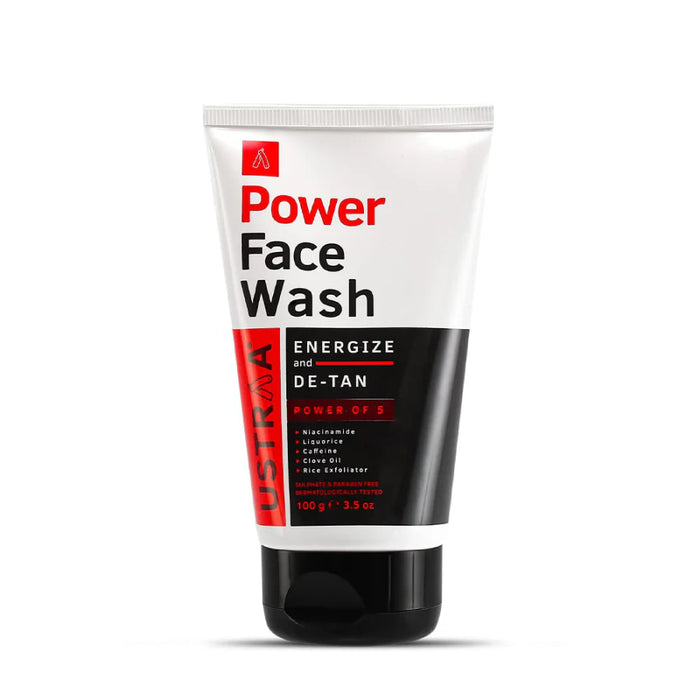 Ustraa Power Face Wash Energize and De-Tan