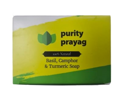 Purity Prayag 100% Natural Basil, Camphor & Turmeric Soap