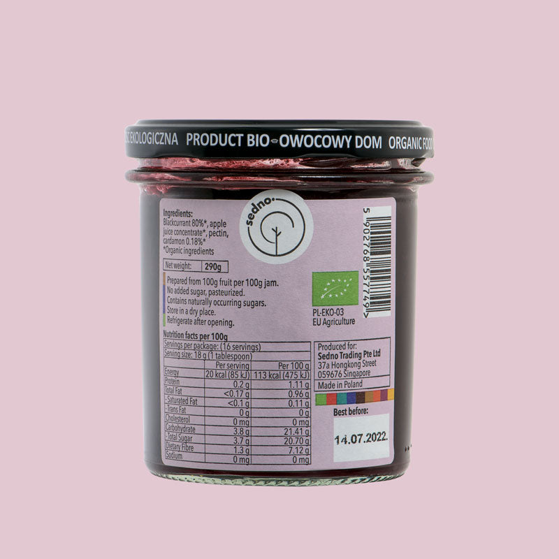 Sedno Blackcurrant jam with cardamon