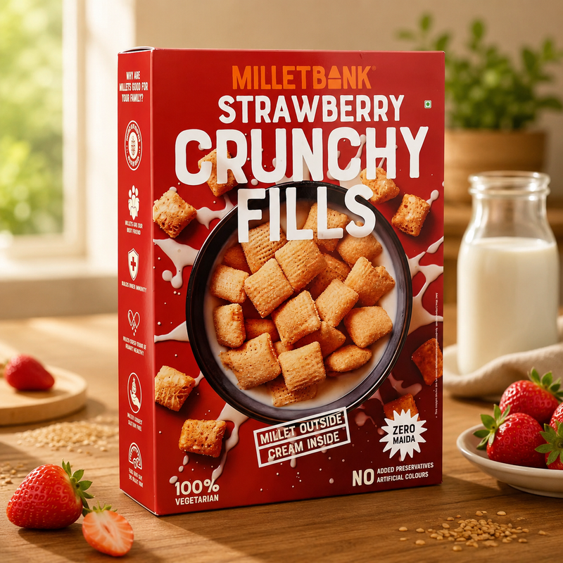 Millet Bank Strawberry Crunchy Fills 250g