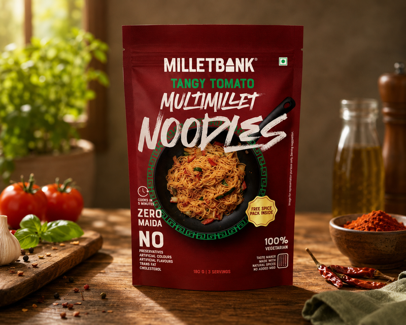 Millet Bank Multimillet Tangy Tomato Noodles 180g