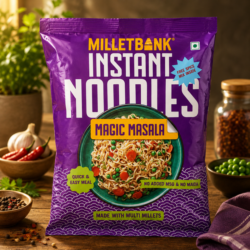 Millet Bank Multi Millet Magic Masala Instant Noodles 50g