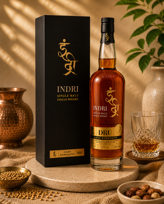 Indri Dru Ex Bourbon Cask Strength Indian Single Malt Whisky
