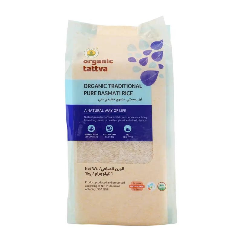 Organic Tattva Organic Traditional Pure Basmati Rice -1KG
