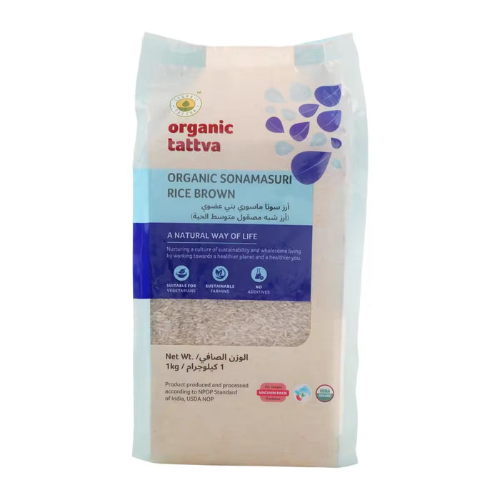 Organic Tattva Organic Sonamasuri Rice Brown 1kg