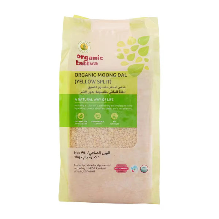 Organic Tattva Organic Moong Dal (Yellow Split) 1 KG