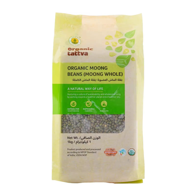 Organic Tattva Organic Moong Dal (Green  Whole) 1 kg