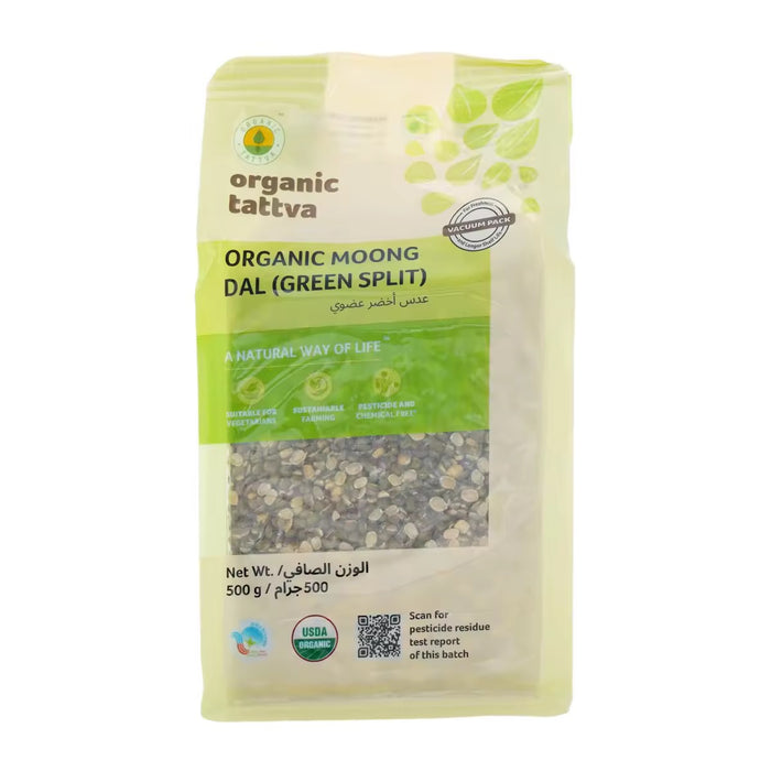 Organic Tattva Organic Moong Dal (Green Split) 500g