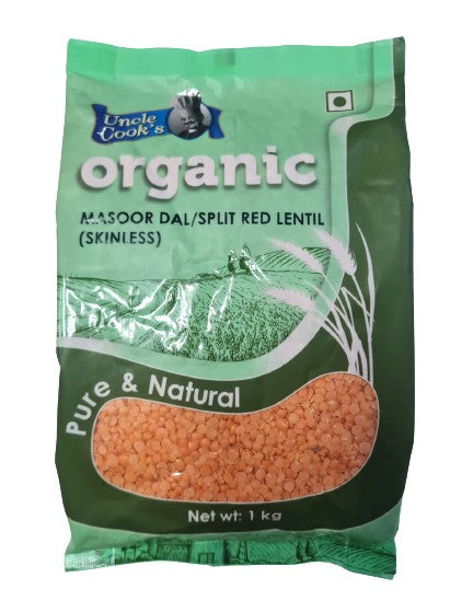 Uncle Cook's Organic Masoor Dal/Split Red Lentil(Skinless)