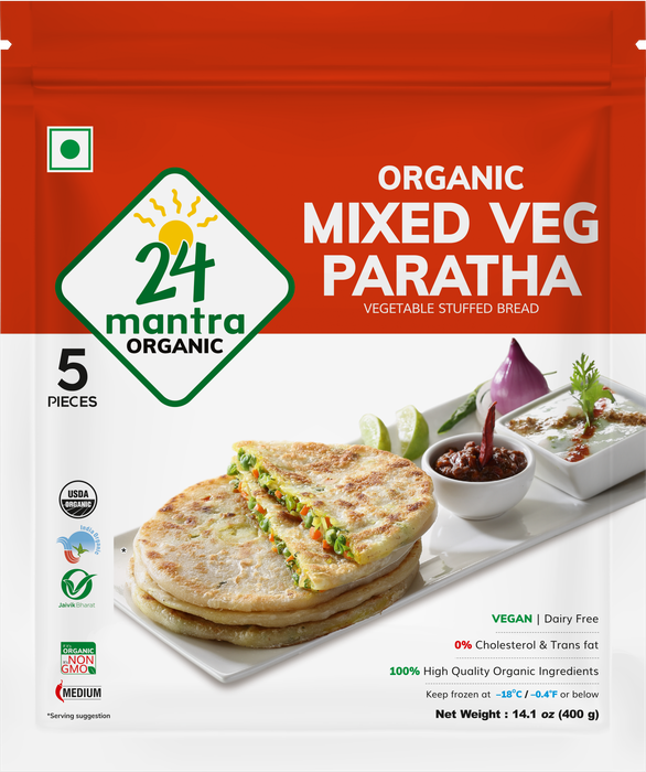 24 Mantra Organic Frozen Mixed Veg Paratha