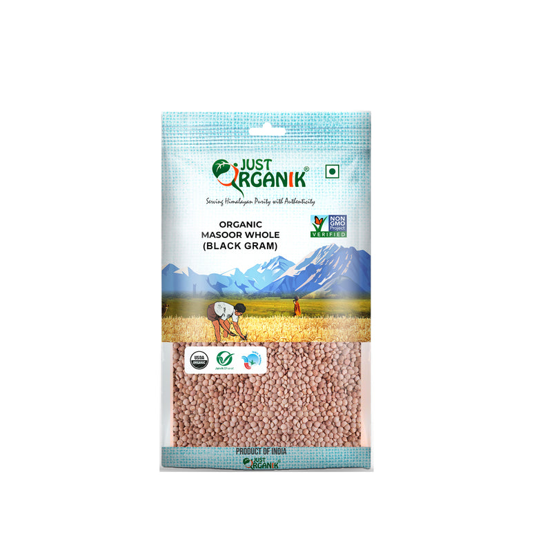 Just Organik Organic Masoor Whole (sabut/brown)