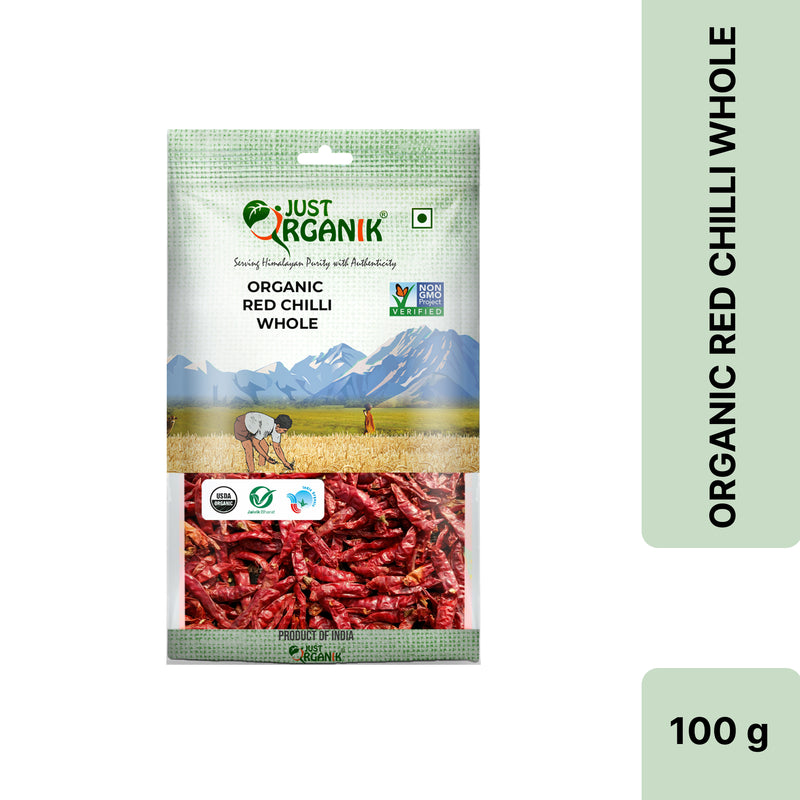 Just Organik Organic Red Chilli Whole