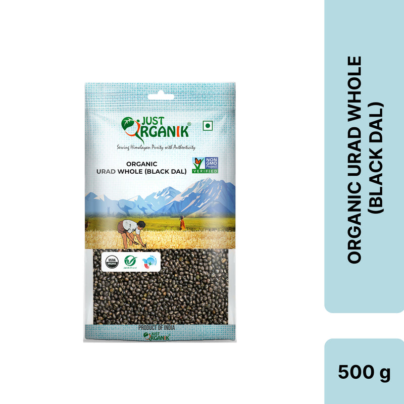 Just Organik Organic Black Urad (Urid) Whole