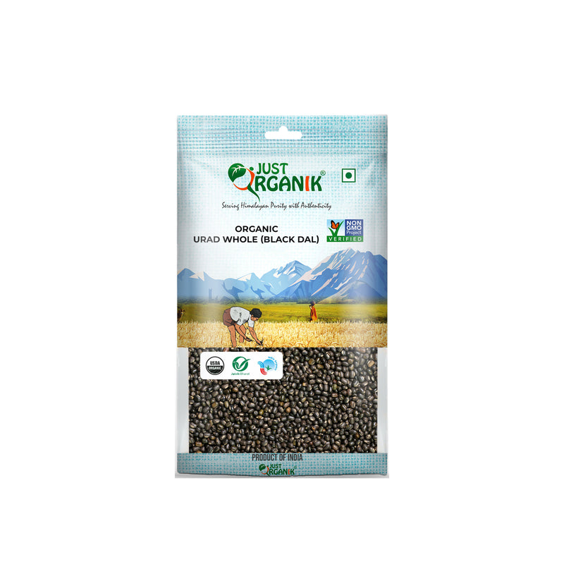 Just Organik Organic Black Urad (Urid) Whole
