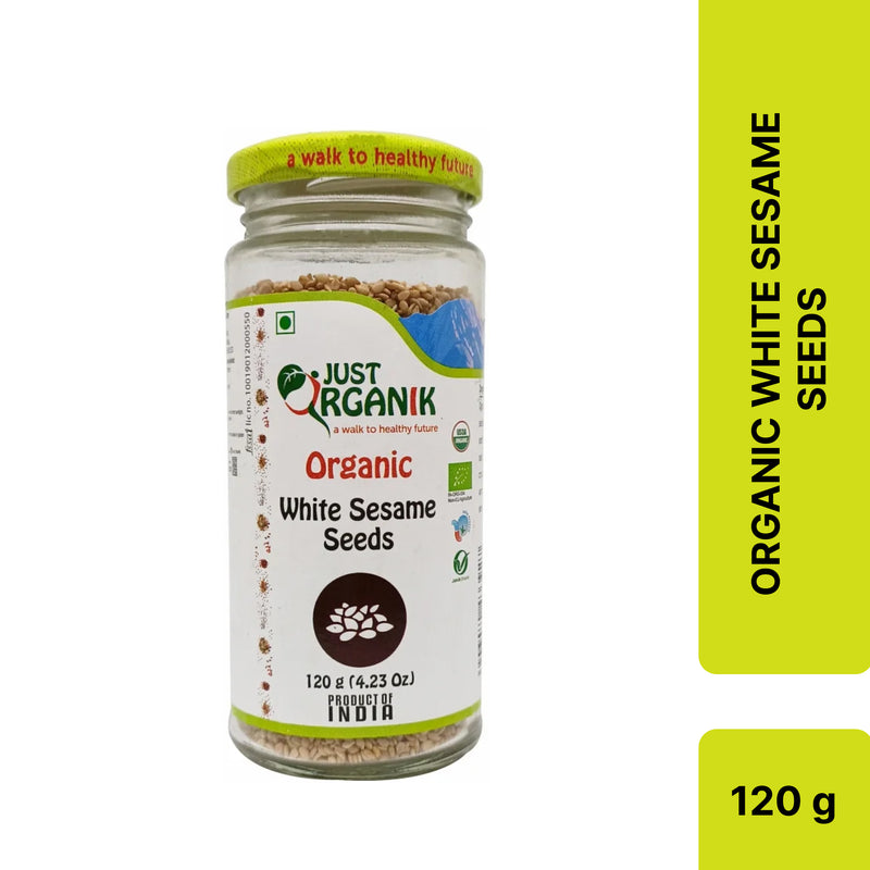 Just Organik Organic White Sesame Seeds