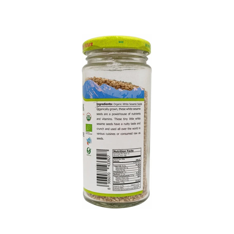 Just Organik Organic White Sesame Seeds