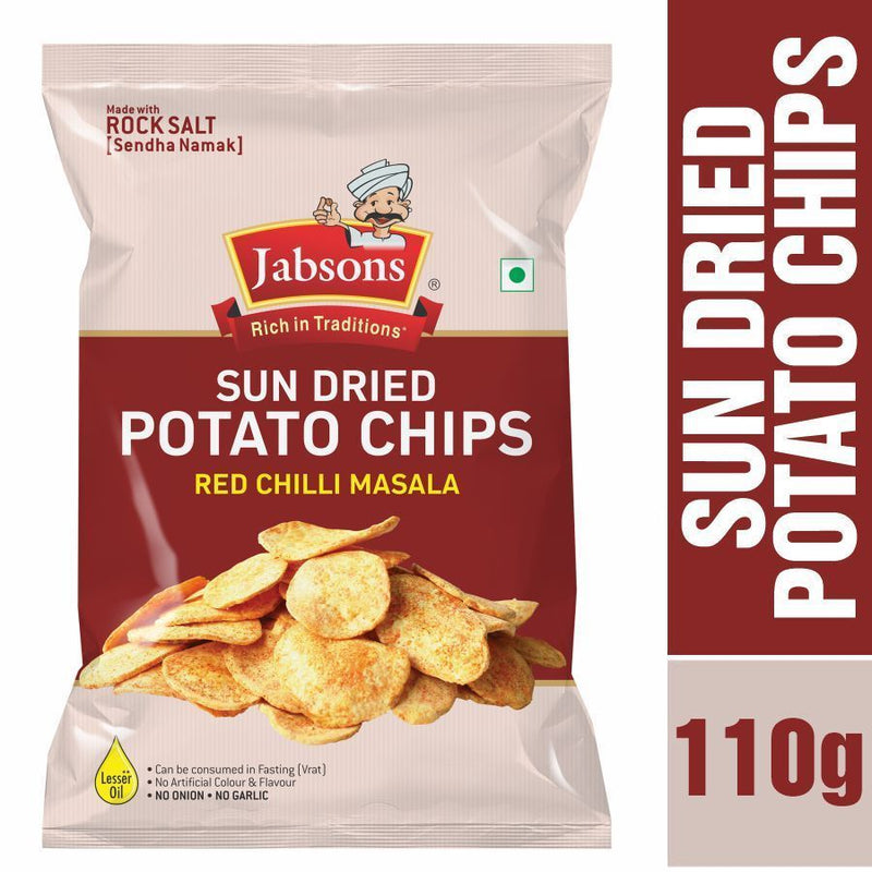 Jabsons Sun Dried Potato Chips Masala 110g