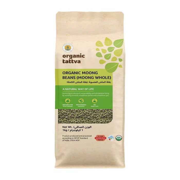 Organic Tattva Organic Moong Dal (Green Moong Whole) 500 g