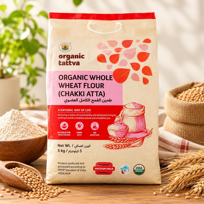 Organic Tattva Organic Whole Wheat Flour (Chakki Atta)