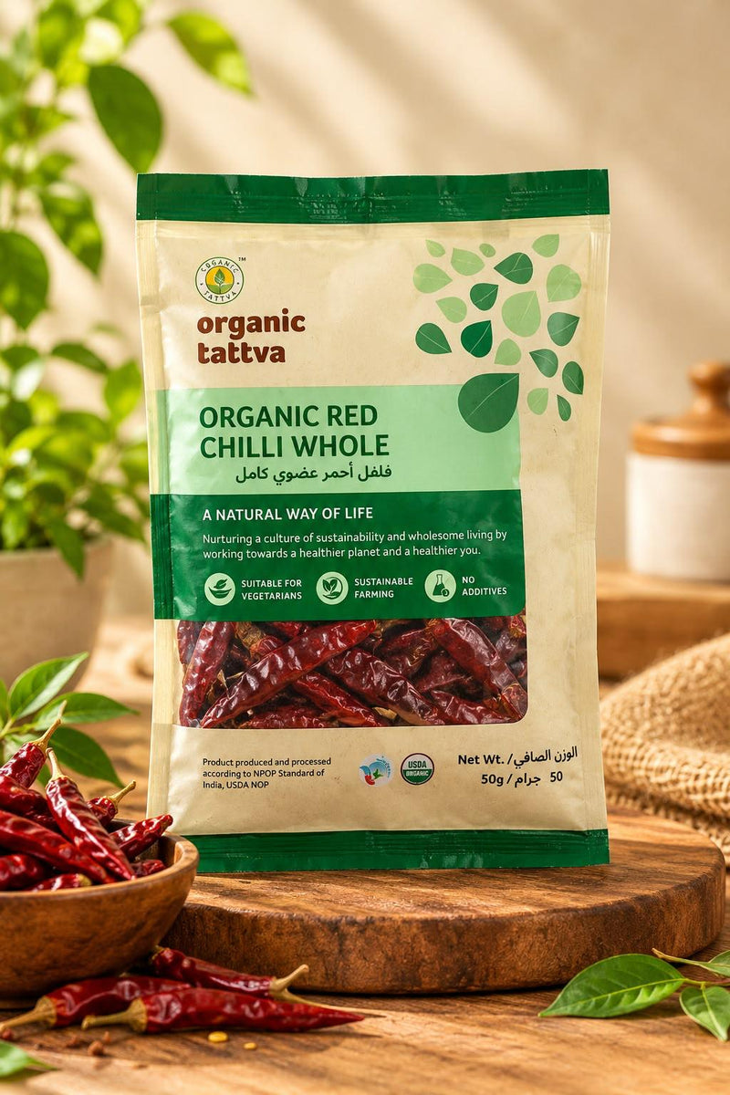 Organic Tattva Organic Red Chilli Whole 50g