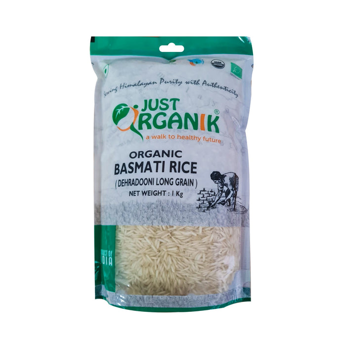 Just Organik Organic Basmati Rice (Dehradooni Long Grain)