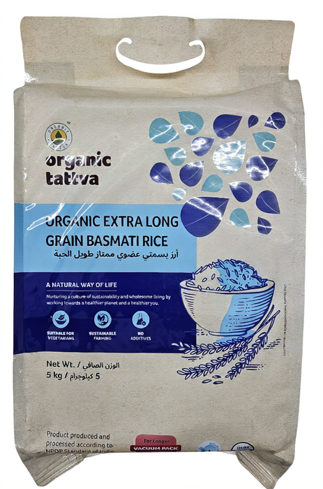 Organic Tattva Organic Extra Long Grain Basmsti Rice 5 kg