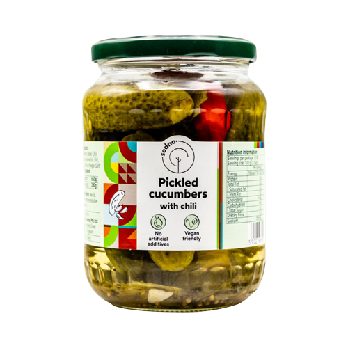 Sedno Pickled cucumbers with chilli