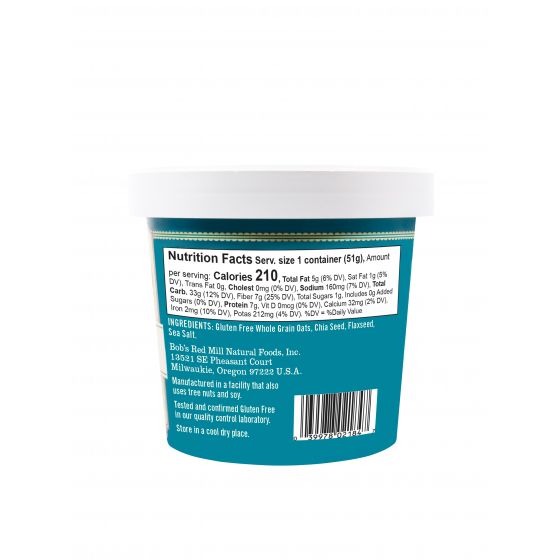 Bob's Red Mill Gluten Free Classic Oatmeal Cup