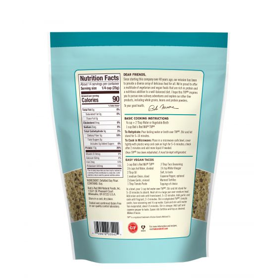 Bob's Red Mill Gluten Free TVP (Textured Vegetable Protein)
