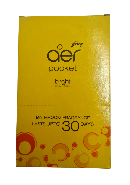 Godrej Aer Pocket Bright Tangy Delight Bathroom Freshener 10gx6s
