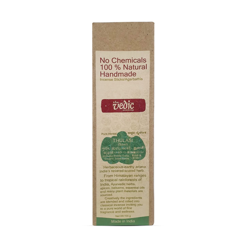 The Vedic Company Handmade 100% Natural Thulasi Incense Sticks/Agarbathi