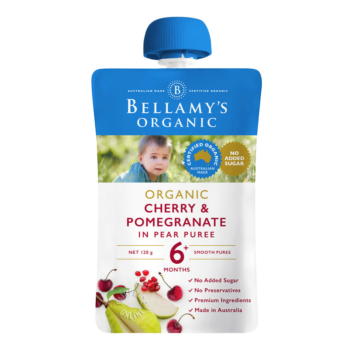 Bellamy's Organic Baby Food - Cherry & Pomegranate in Pear Puree