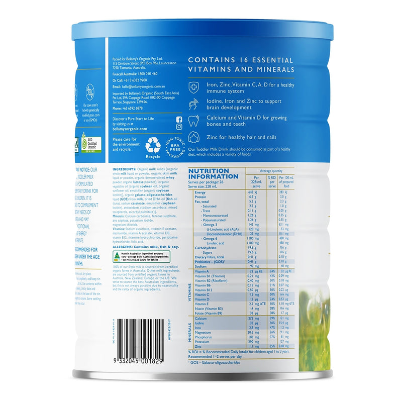 Bellamy's Organic Toddler Milk Powder - Step 3