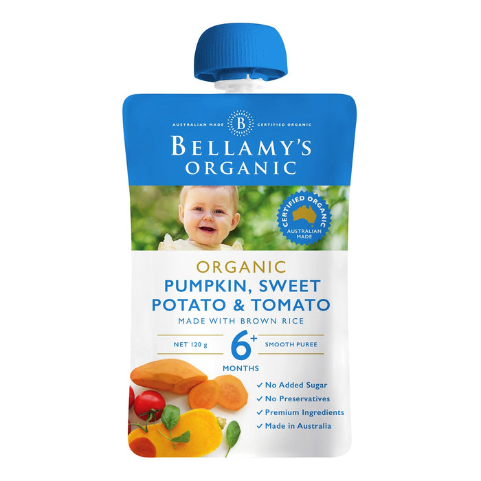 Bellamy's Organic Baby Food - Pumpkin, Sweet Potato & Tomato
