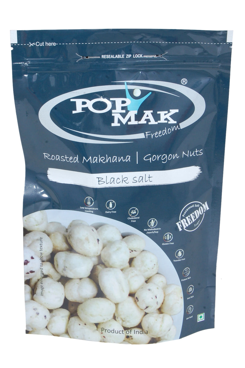 Popmak Roasted Makhana/Water Lily Seeds - Black Salt