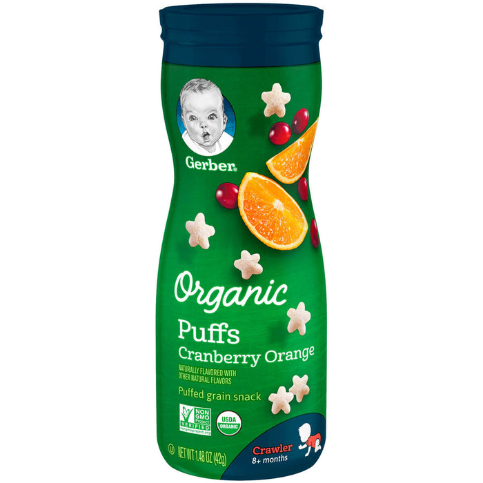 Gerber Organic Baby Puffs Cranberry Orange