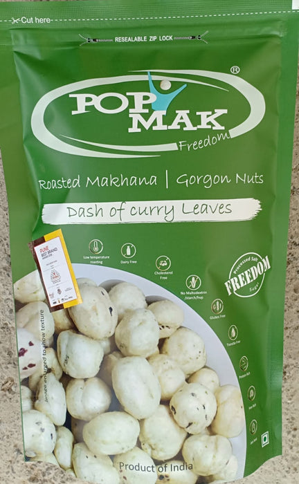 Popmak Roasted Makhana / Water Lily Seeds - Dash Of Curry Leaves