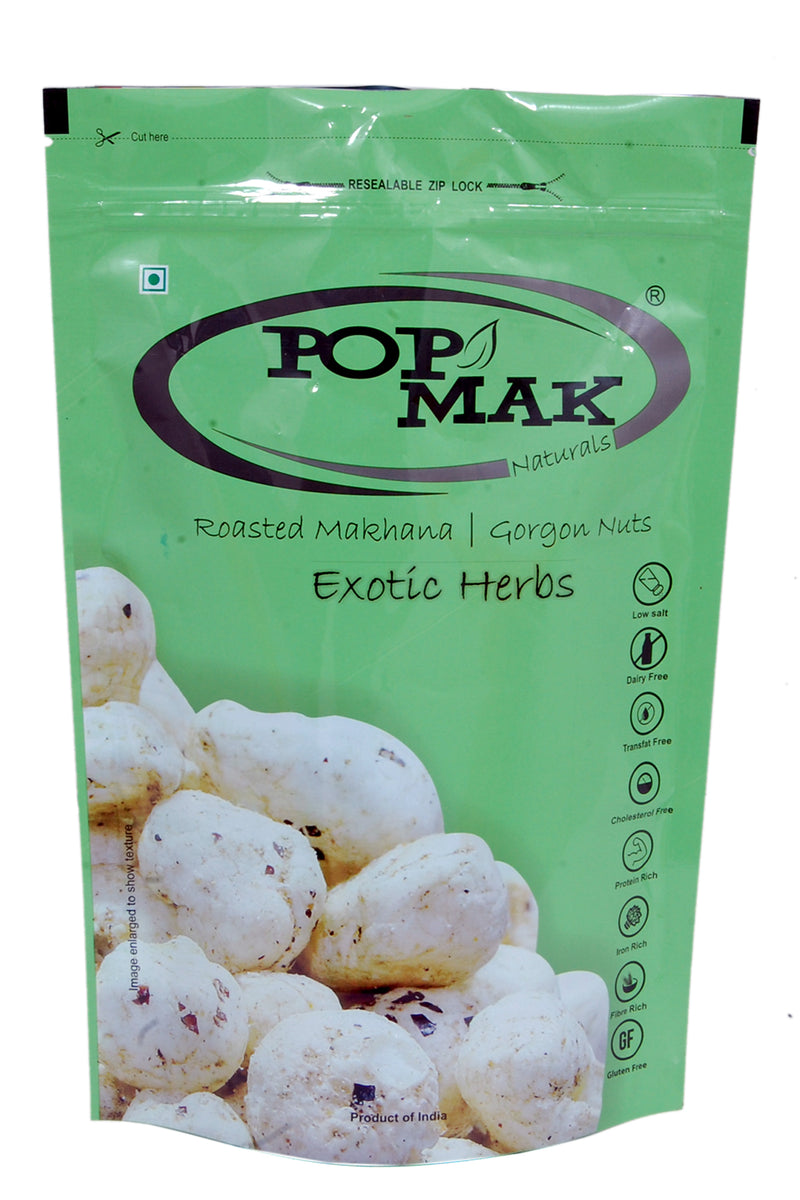 Popmak Roasted Makhana/Water Lily Seeds - Exotic Herbs