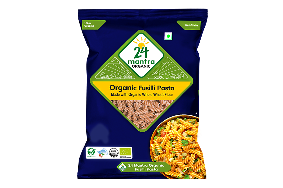 24 Mantra Organic Fusilli Pasta - Made With Whole Wheat Flour