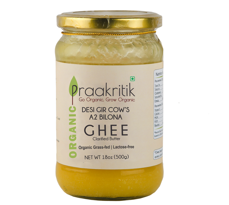 Praakritik Organic Desi Gir Cow's A2 Vedic Churned Ghee