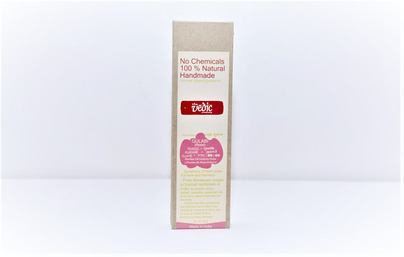 The Vedic Company Handmade 100% Natural Gulabi Incense Sticks/Agarbathi (35 Sticks)