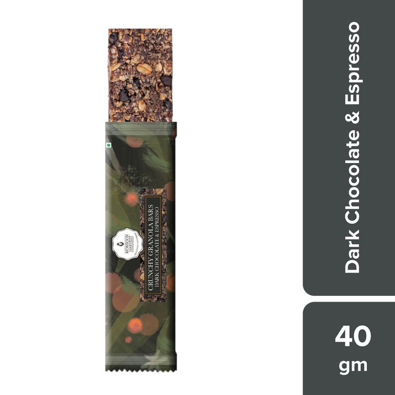 Monsoon Harvest Gluten Free Crunchy Granola Bars (Dark Chocolate & Espresso)